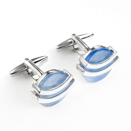 Customized Women Opal Silver High End Cufflinks