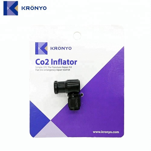 Black CO2 cylinder adapter connector card-packed