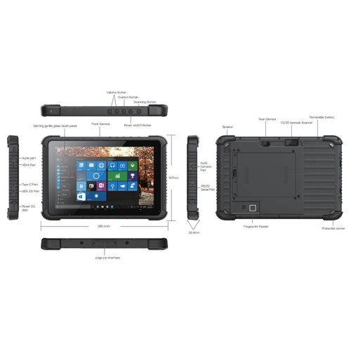 Industrial 10.1inch Windows10 Pro.os Rugged Tablet PC