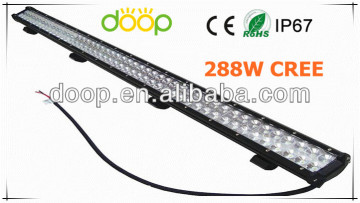 Brightest 50 inches 288w led light bar, 4x4 led driving light bar