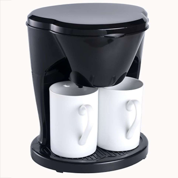 Brewer Automatic Filter Brew Coffee Maker Machine with Ceramic Porcelain Cups