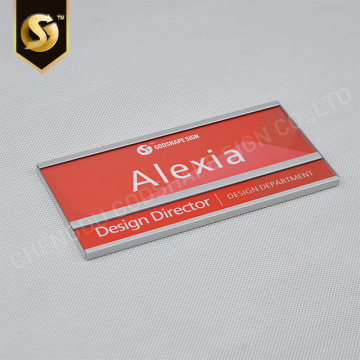 Square Aluminium Curved Conference Room Door Sign Plate