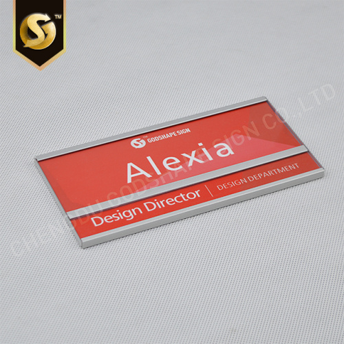 Square Aluminium Curved Conference Room Door Sign Plate