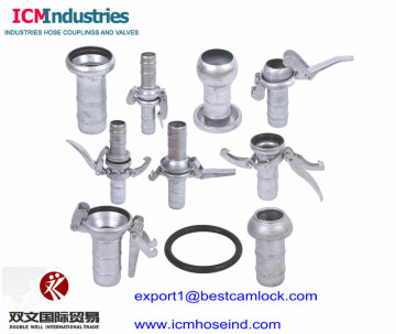 Galvanized  Bauer coupling with barb