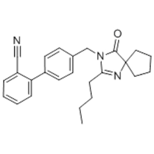 4 &#39;- [(2-Butil-4-oxo-1,3-diazaspiro [4.4] non-1-en-3-il) metil] - (1,1&#39;-bifenil) -2-carbonitrilo CAS 138401-24 -8