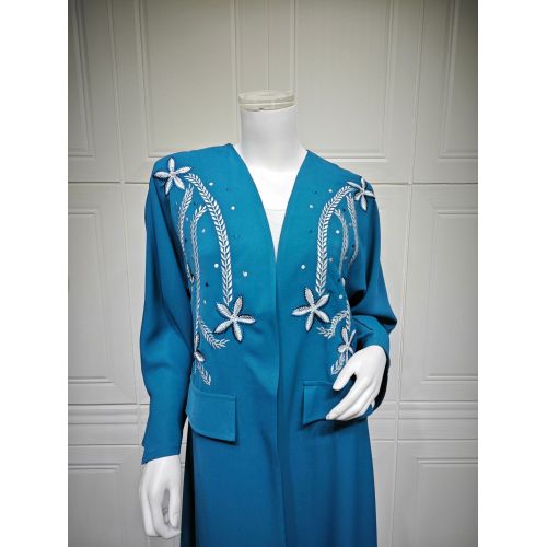 Qurxinta ubaxa qurxoon ee Furan Kimono Abaya