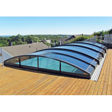 Public Hotel Motorized Large Swimming Pool Enclosure