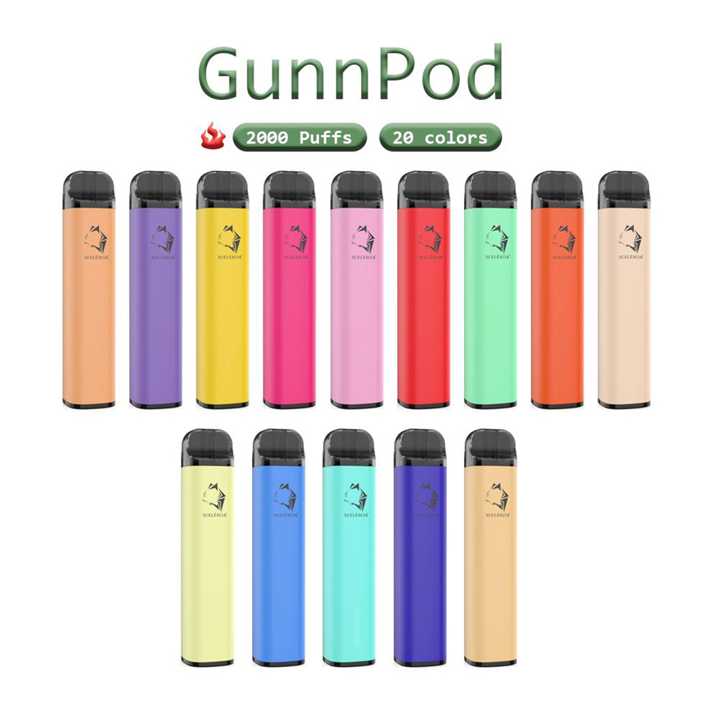 Thuốc lá điện tử Gunnpod 2000 Puffs 8ml Máy hóa hơi