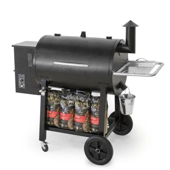 Outdoor Portable BBQ Smoker: Large Stainless Steel Wood Pellet Grill