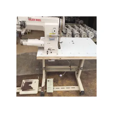High-Speed Post Cylinder Bed Leather Sewing Machine - CS-8243 Used Taiwan Golden Wheel Industrial Shoes Sewing Machine