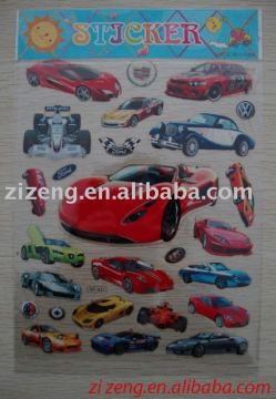 laser sticker 3D cartoon children puffer sticker