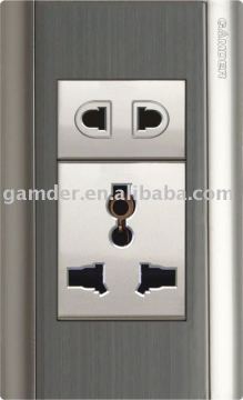 Wall switch 2 pin & universal socket