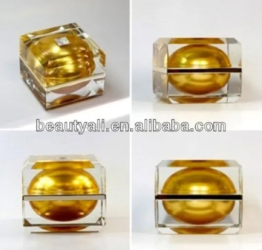 Double Wall Square Cosmetic Acrylic Jar