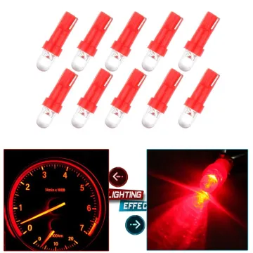 12V T5 Wedge LED Car Dashboard Gauge Side Light Bulb - White, Red