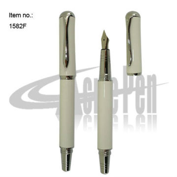 Classic Metal Fountain Pen Crystal on pen top One-off ink Cartridge Smooth Writing Ink Pens for School Stationery