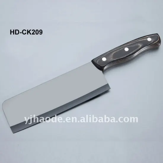 Ceramic chopping knife with wood handle