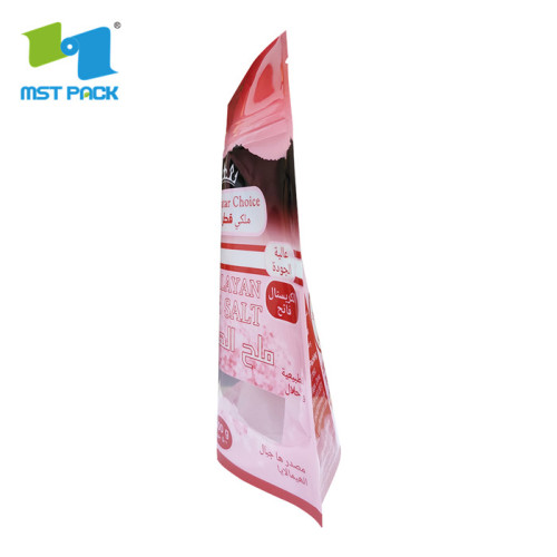 Mukautettu ympäristöystävällinen vaaleanpunainen stand up ilmatiiviinen vetoketjullinen laukku