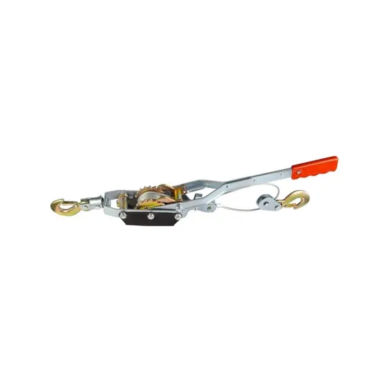 Durable 2 Ton Hoist: Ratchet Come-Along Cable Puller with 3 Hooks