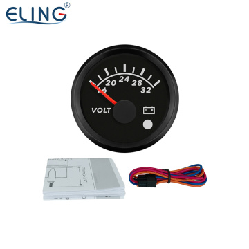 ELING 52mm Voltmeter 12V-24V with 8 Colors Backlight and Alarm for Vehicles