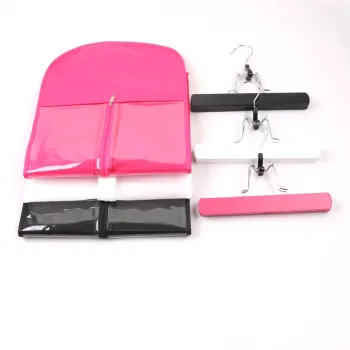 100 sets Hair Extensions Carrier Storage Non-woven Suit Case Bag Package with Wooden Hanger for Virgin Hair Weft