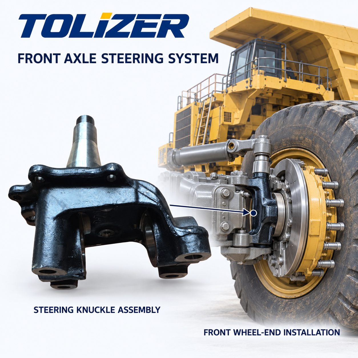 Front axle steering knuckle
