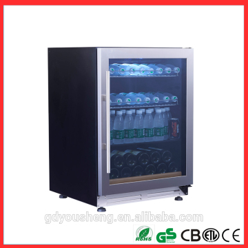 glass door 110 cans beer chiller built-in display fridge beverage cooler