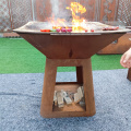 Garden Party Rusty Corten Steel Metal Barbecue