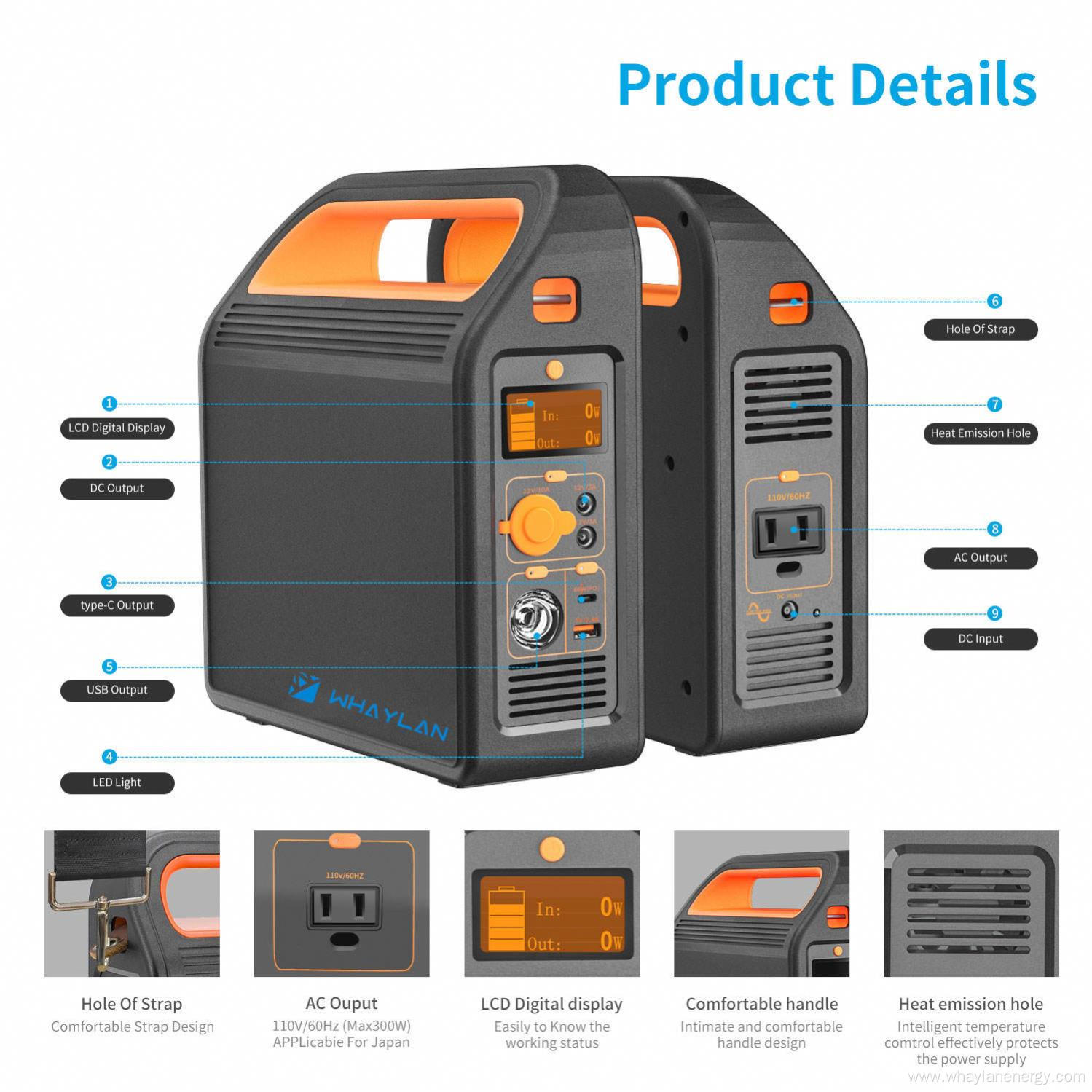 Off Grid Solar Generator 600W Portable Power Station