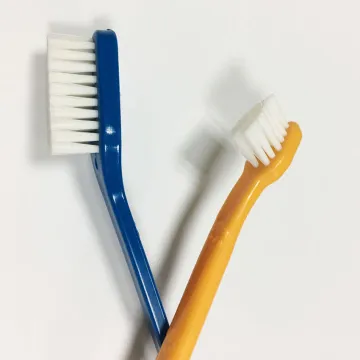 Plastic 2 sides head Pets toothbrush for dog