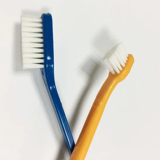 Plastic 2 sides head Pets toothbrush for dog