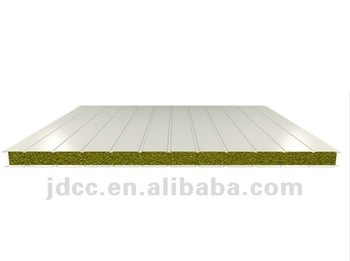 Heat insulation and fireproof rock wool sandwich panel