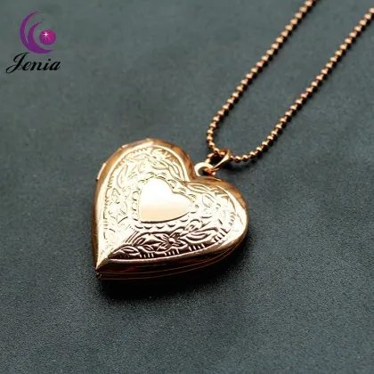 Jenia Best Quality Pendant Jewelry Gold Plated Locket Designs Gold Pendant Necklace