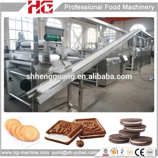 High capacity full automatic sandwich biscuit production line