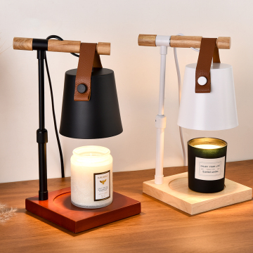 Adjustable Height Electric Candle Lamp Night Light with Warmer and Timer