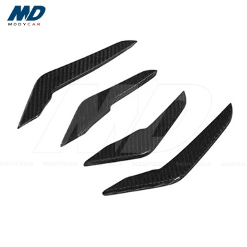 Pt Style Dry Carbon Fiber Front Bumper Canards for 2022-2023 Audi RS3