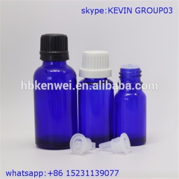 cobalt blue 15ml european e cigarette liquid glass bottle with plastic seal