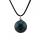 Gemstone 20mm Round Beads With 45CM Black Leather Cord Necklace Natural Stone Crystal Ball Pendant Choker for Women Men Gift