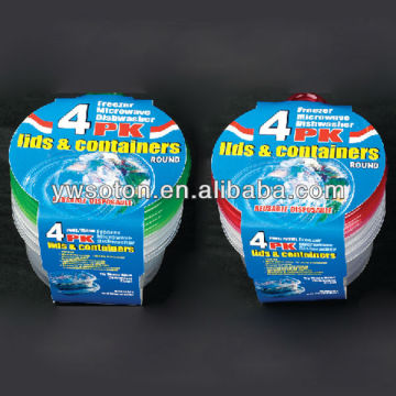 25oz/739ml round food container with lid