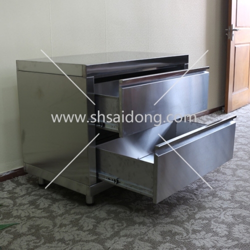 Sqaure stainless steel metal drawer cabinet Made in China storage cabinet