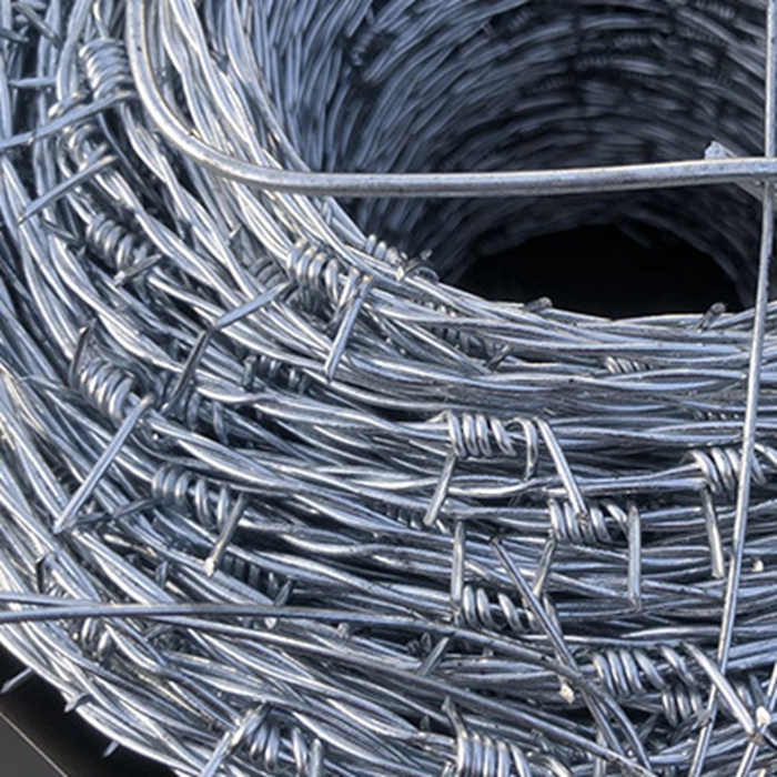 Galvanized high security anti-climb barbed wire mesh fence