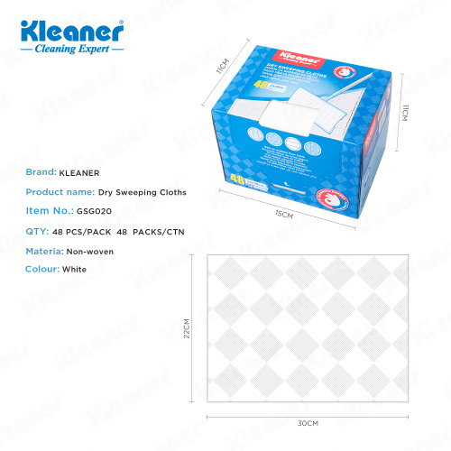 Panos de varredura secos eletrostáticos GSG020 Kleaner