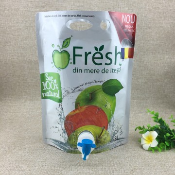 Customized Handle Bag with valve for Juice Packaging