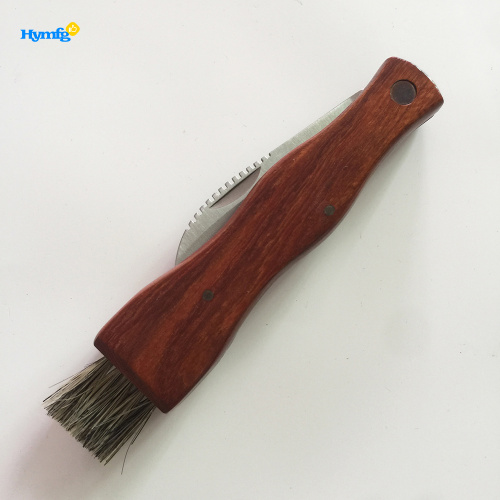 Perfectly  lightweight wooden handle mushroom knife