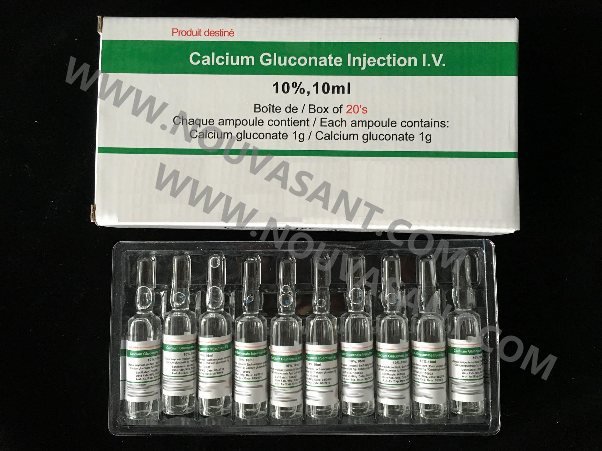 Calcium gluconate injection 10%, 10ml