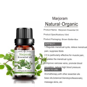 Óleo de marjoram natural 100 % puro para os músculos doloridos