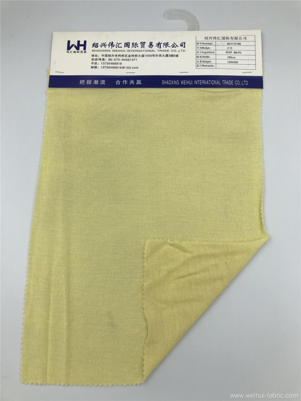 High Quality Knitted Fabric Yellow R/SP Fabrics