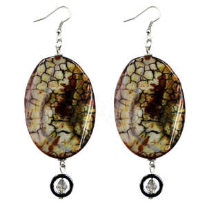 Natural Gemstone Agate Earring