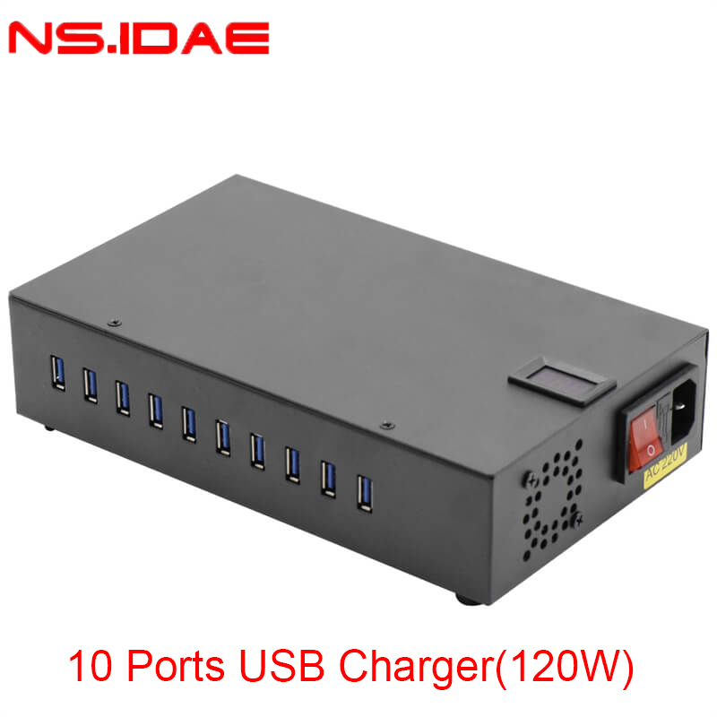 120W 10 porta USB Multi-Charger