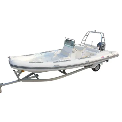 2019 Bestselling Taiwan Hypalon Fiberglass Rigid Hull Boat 6.80m with CE Certification
