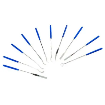 10-piece assorted electroplated diamond files, measures 4x160x50mm